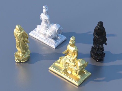 雕像 佛像 雕塑摆件 人物雕塑3d模型 