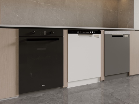  现代集成灶3d模型 