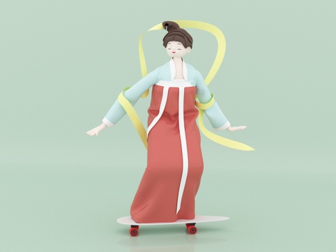  卡通人物3d模型 