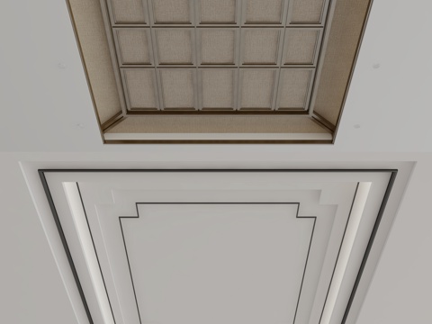  新中式天花吊顶3d模型 