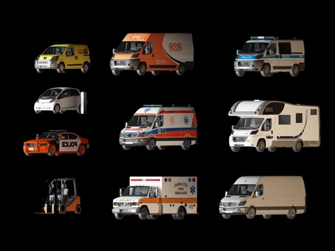  叉车 现代运输汽车3d模型 