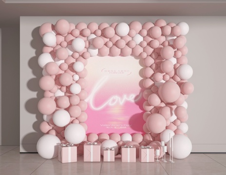  气球美陈3d模型 