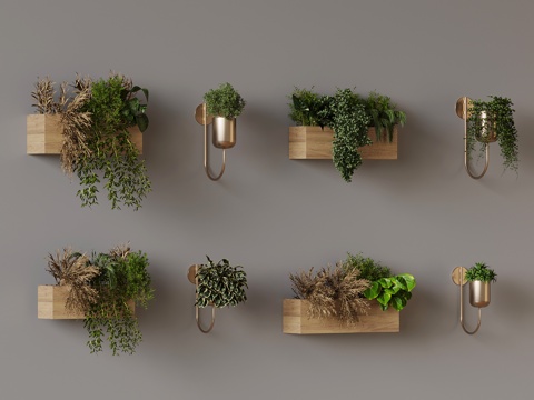  花箱 花坛 花钵 花槽 绿植3d模型 