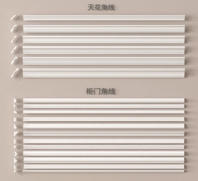  石膏线 天花角线 柜门角线 线条3d模型 