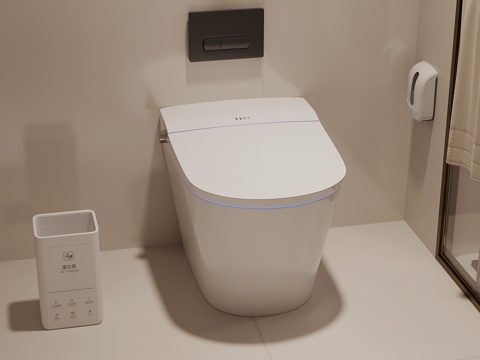  现代马桶 智能马桶 卫浴用品su模型 