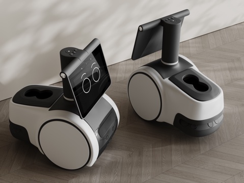  现代扫地机器人3d模型 