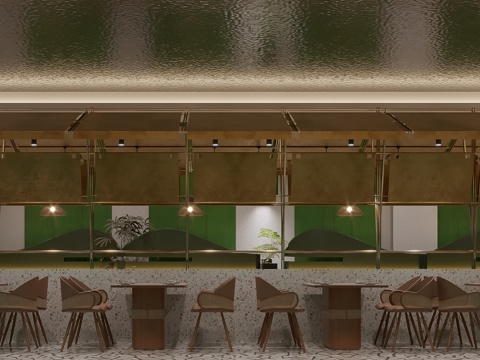  烤鱼店3d模型 