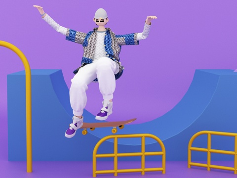  人物 卡通人物3d模型 