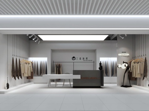  服装店3d模型 
