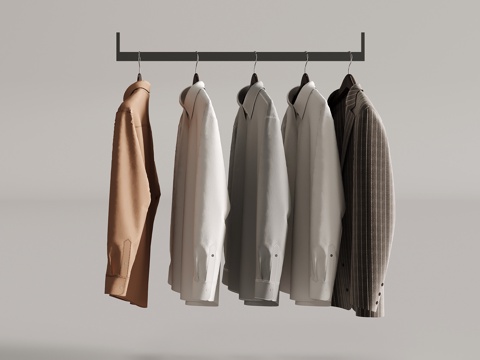  现代衣服服饰 男装3d模型 