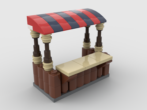  乐高 LEGO 玩具 积木 露天摊位3d模型 