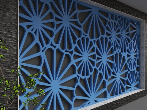  现代背景墙3d模型 