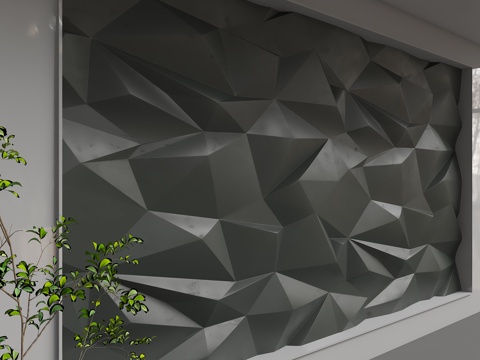  现代背景墙3d模型 