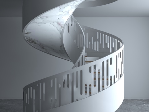  旋转楼梯3d模型 