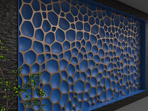  现代背景墙3d模型 