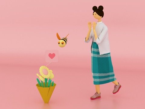  人物 卡通人物su模型 