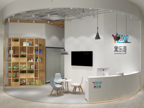  现代儿童教育空间3d模型 