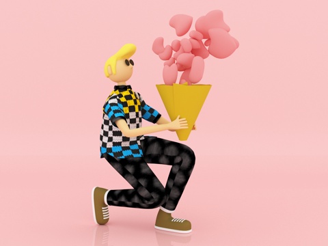  人物 卡通人物3d模型 