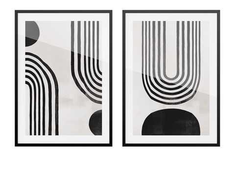  Desenio 现代挂画 装饰画 艺术画 抽象画 北欧画3d模型 
