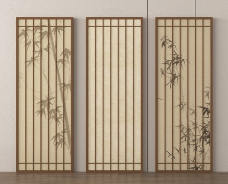  屏风 隔断su模型 