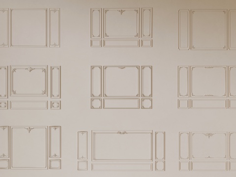  现代石膏线 角线 边线3d模型 