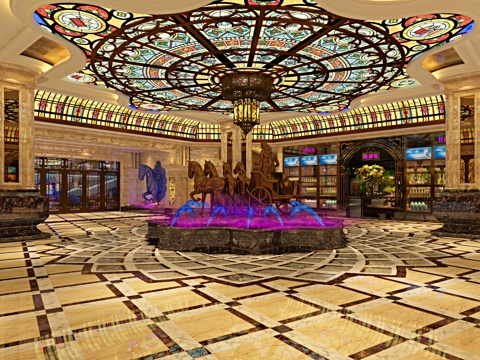  现代夜总会KTV大厅3d模型 