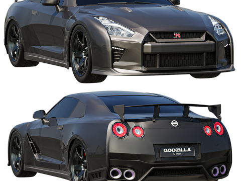  日产 GTR R35 哥斯拉 轿跑3d模型 
