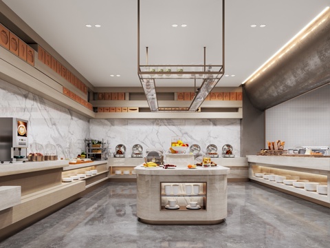  自助餐廳免費(fèi)3d模型 