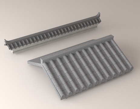  中式屋檐 古建筑元素 仿古建筑 园林建筑 中式建筑构件3d模型 