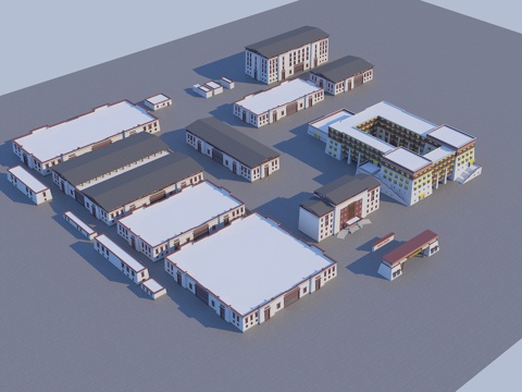  民族风 藏式建筑 大门3d模型 