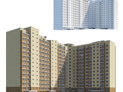  高层建筑3d模型 