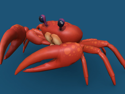  螃蟹3d模型 
