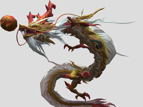  中国龙3d模型 