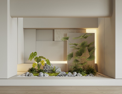  現(xiàn)代植物景觀3d模型 