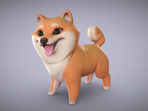  超棒柴犬男孩3d模型 