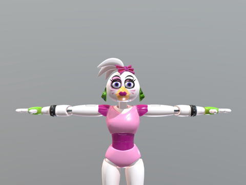  华丽摇滚奇卡3d模型 