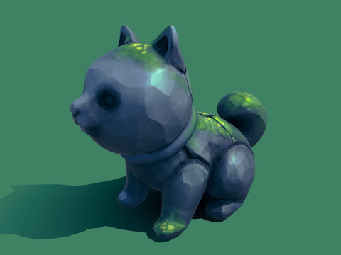  石柴犬3d模型 