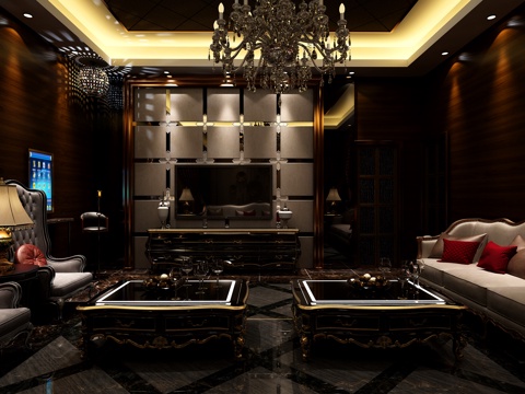  简欧欧式沙发 KVT娱乐3d模型 