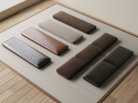  桌垫 飘窗垫su模型 