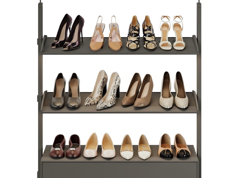  现代高跟鞋su模型 