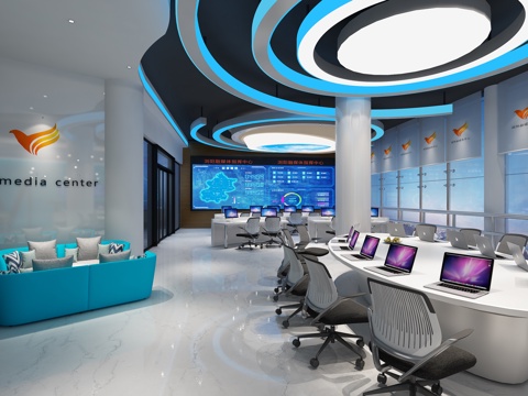  其它科技 办公室 桌椅3d模型 