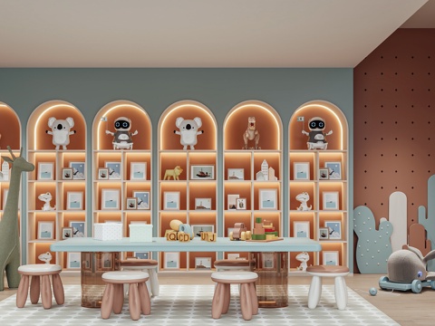  现代儿童娱乐室su模型 