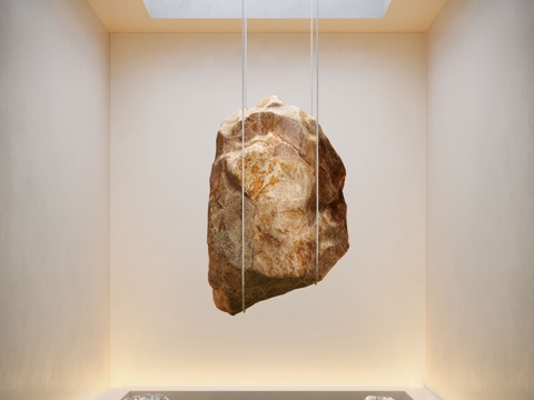  現(xiàn)代室內(nèi)景觀造景 苔蘚景觀 景觀小品 景觀石頭 天井小景觀3d模型 