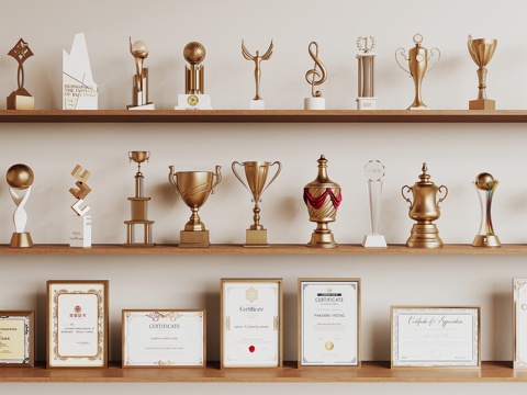  现代奖杯3d模型 