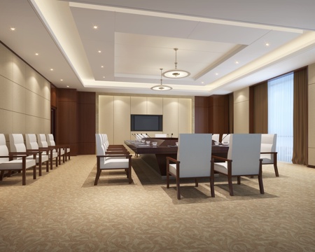  政府办公会议室3d模型 