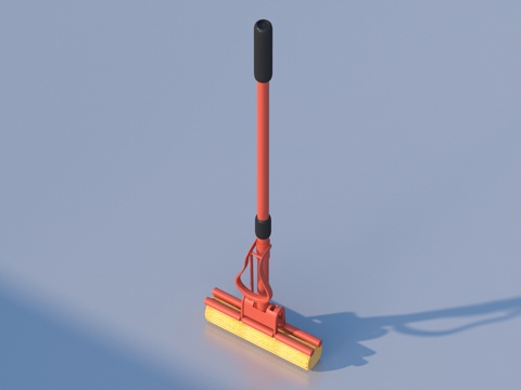  扫把 笤帚 长杆刷 清洁用品su模型 