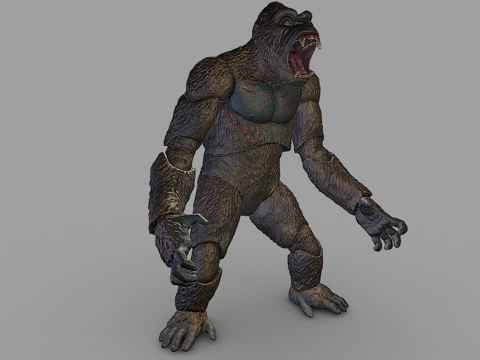  金刚雕像3D扫描3d模型 