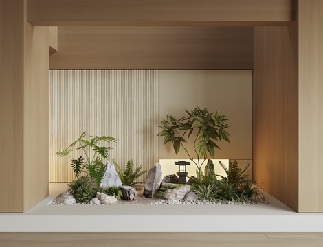  現(xiàn)代室內(nèi)植物景觀3d模型 