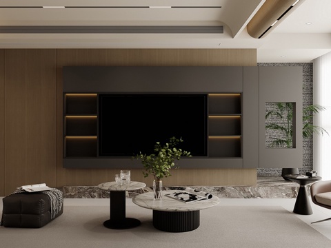  意式輕奢客餐廳3d模型 