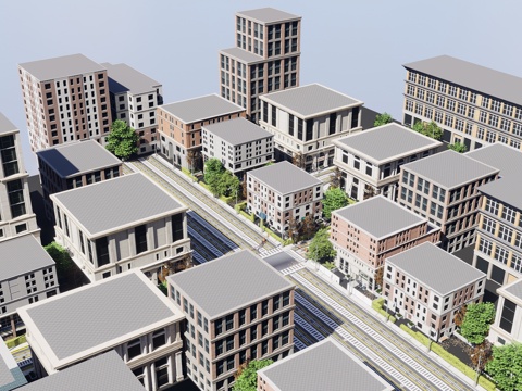  城市建筑3d模型 